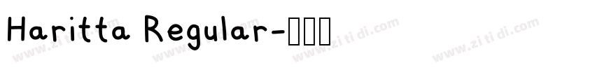 Haritta Regular字体转换